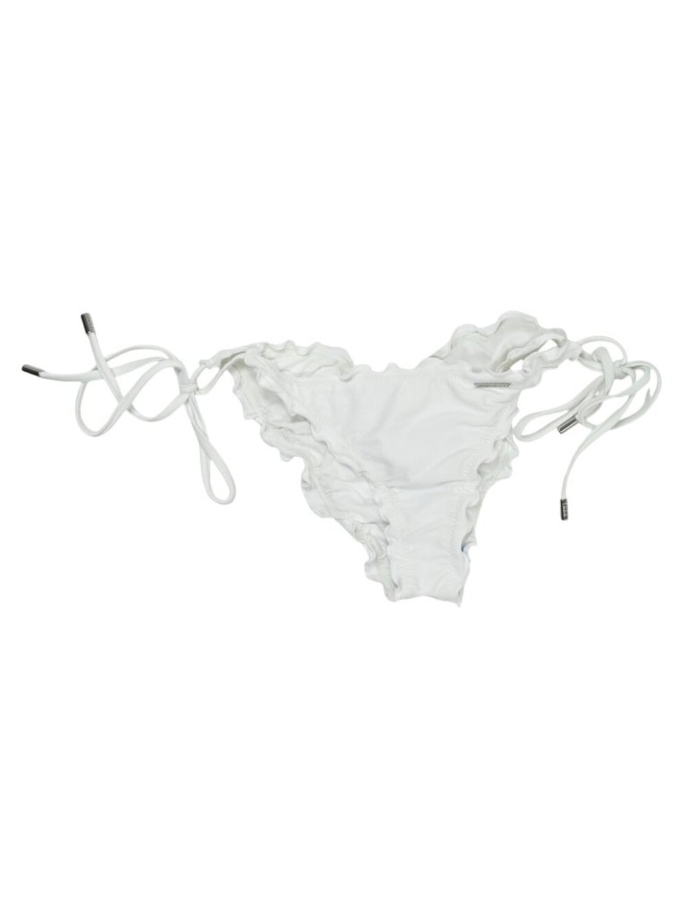 Caha Capo Louise Frill Tie Side Bottoms in Bianco White